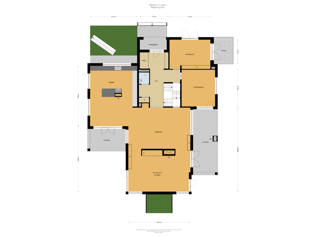 View floorplan of Begane grond of Raboes 14