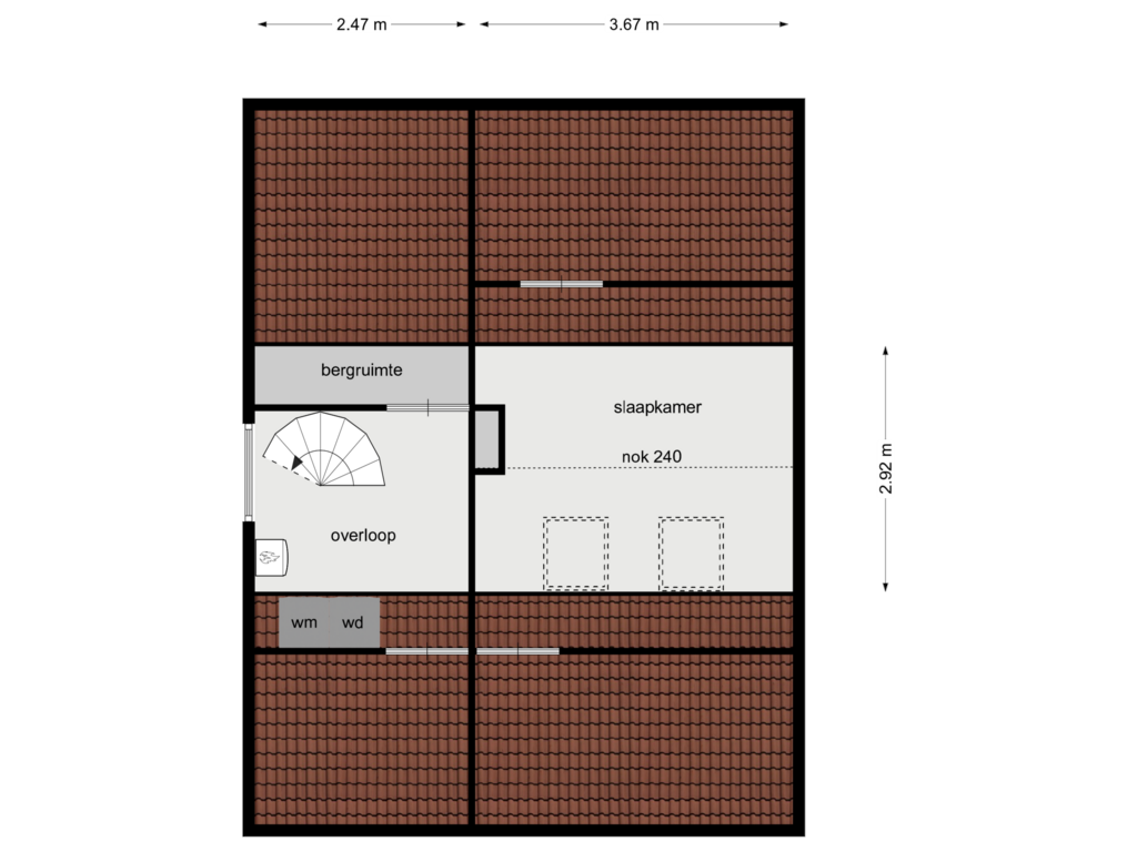 Bekijk plattegrond van 2e verdieping van Schoutenlaan 26