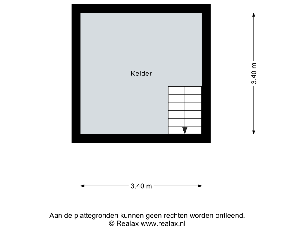 View floorplan of Kelder of Kruissteenweg 33