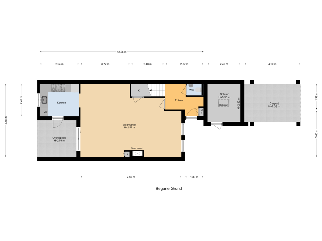 Bekijk plattegrond van Begane Grond van Coba Ritsemastraat 11