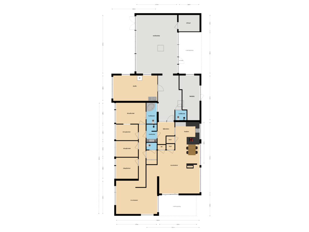 View floorplan of Begane grond of Professor Zuurlaan 12