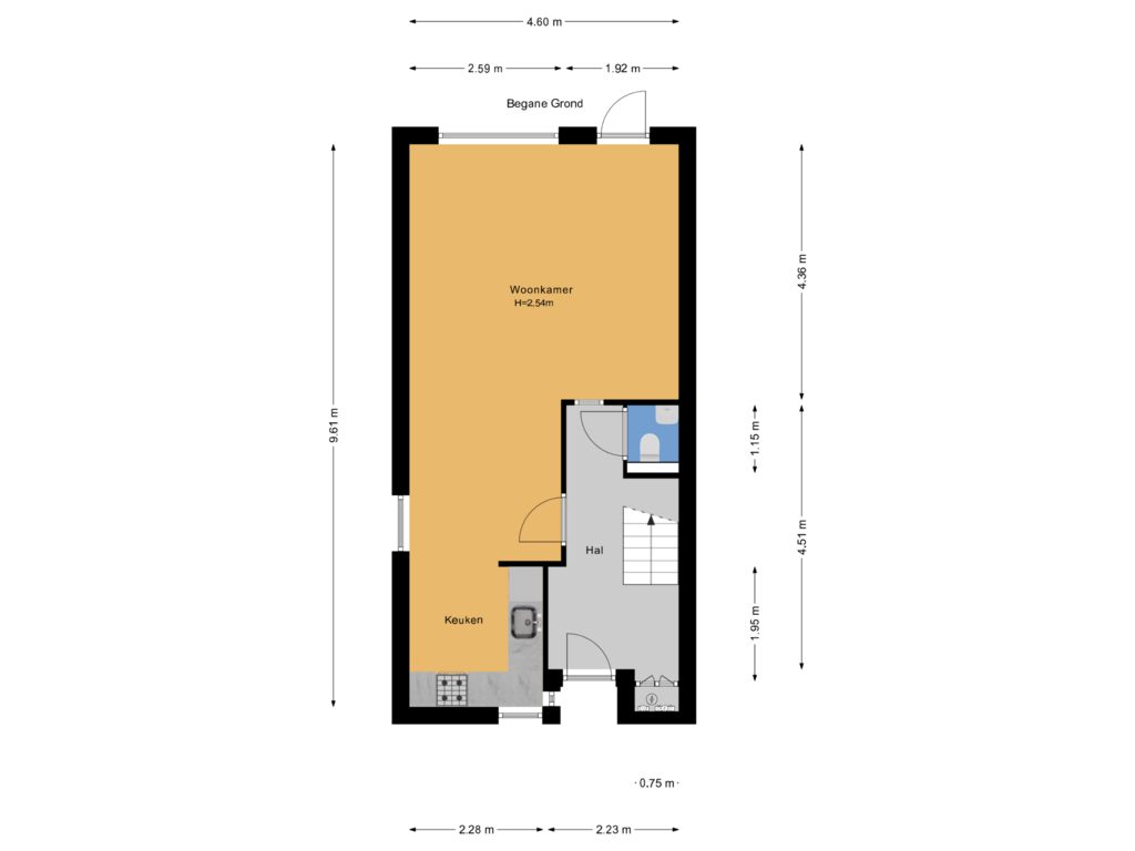 View floorplan of Begane Grond of Verburghlaan 26