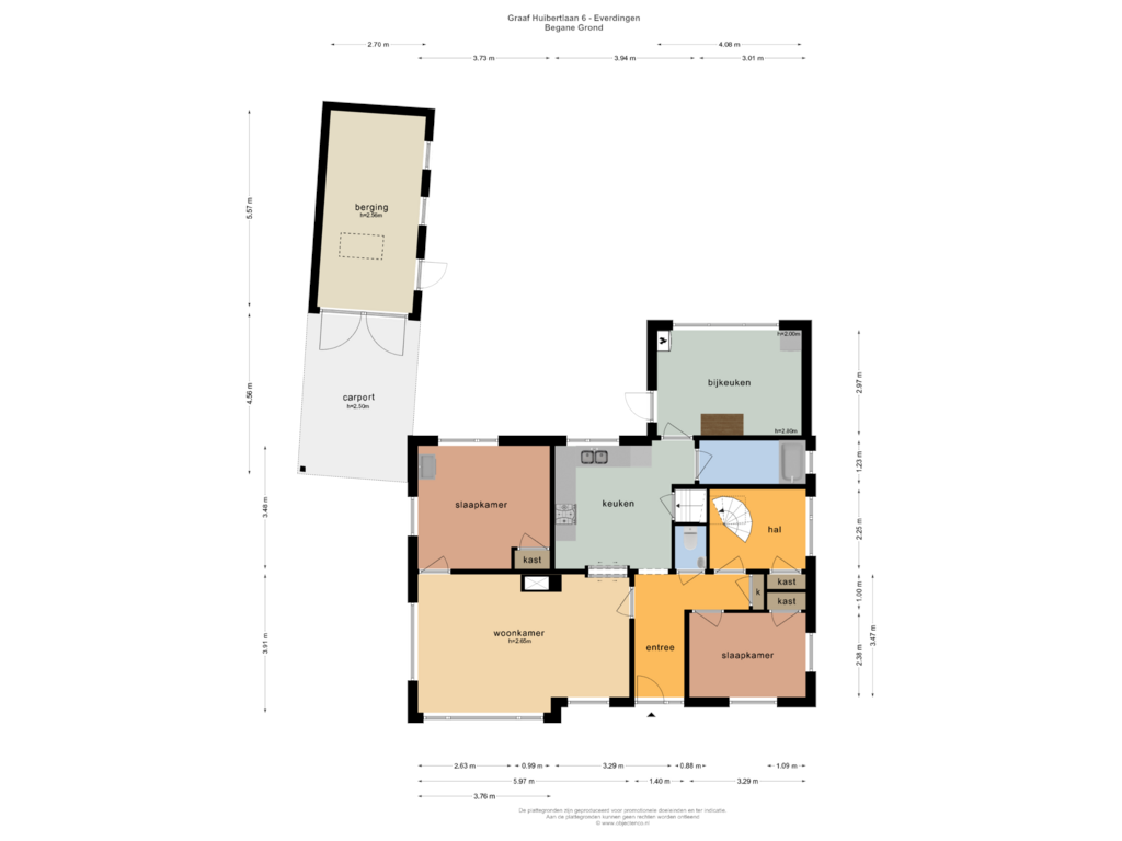 Bekijk plattegrond van BEGANE GROND van Graaf Huibertlaan 6