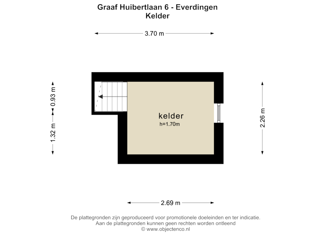 Bekijk plattegrond van KELDER van Graaf Huibertlaan 6