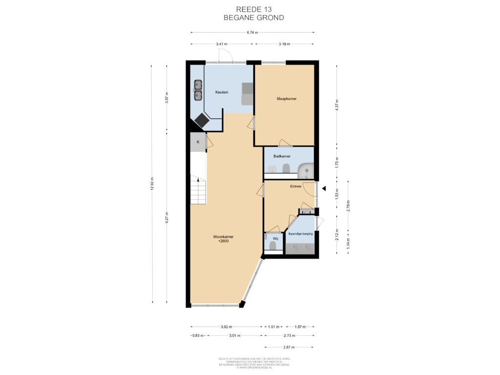 View floorplan of Begane grond of Reede 13