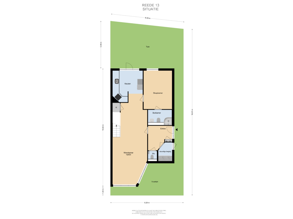 View floorplan of Situatie of Reede 13