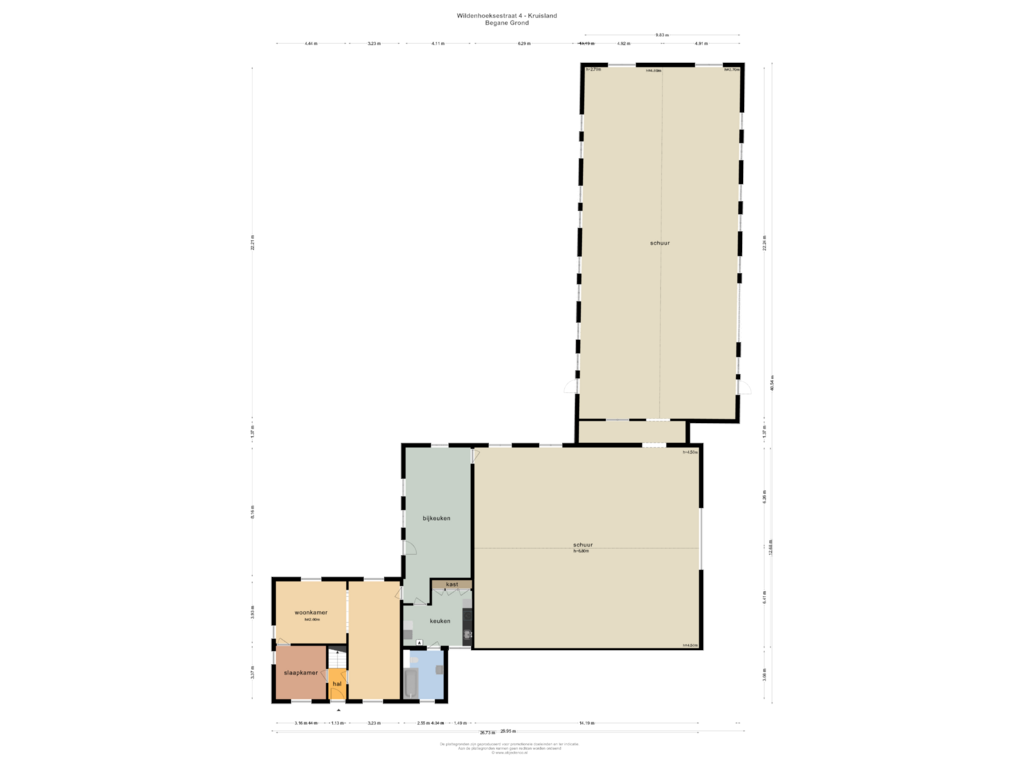 Bekijk plattegrond van BEGANE GROND van Wildenhoeksestraat 4