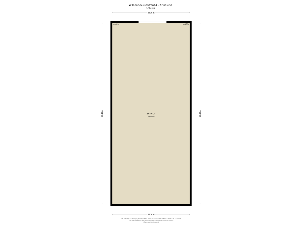 Bekijk plattegrond van SCHUUR van Wildenhoeksestraat 4