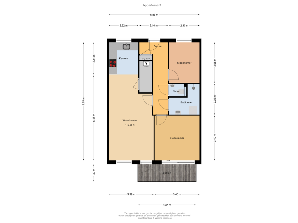 View floorplan of Eerste verdieping of Windestraat 128