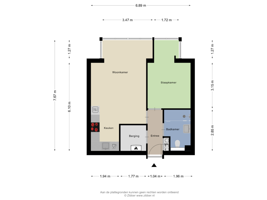 View floorplan of Appartement of Willem Frederik Hermansstraat 97