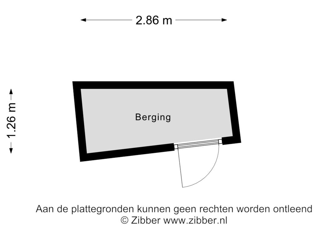 View floorplan of Berging of Willem Frederik Hermansstraat 97