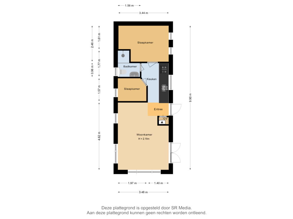 View floorplan of Begane grond of Vogels' tún 85