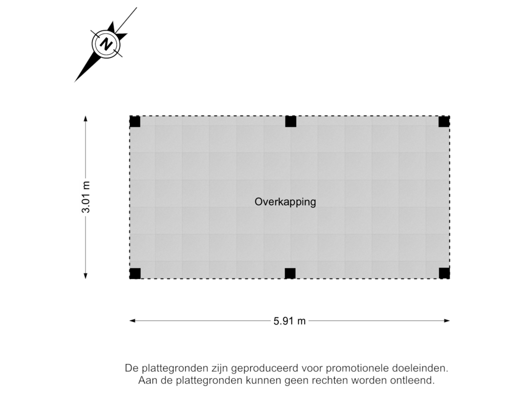 Bekijk plattegrond van Overkapping van Verdilaan 58