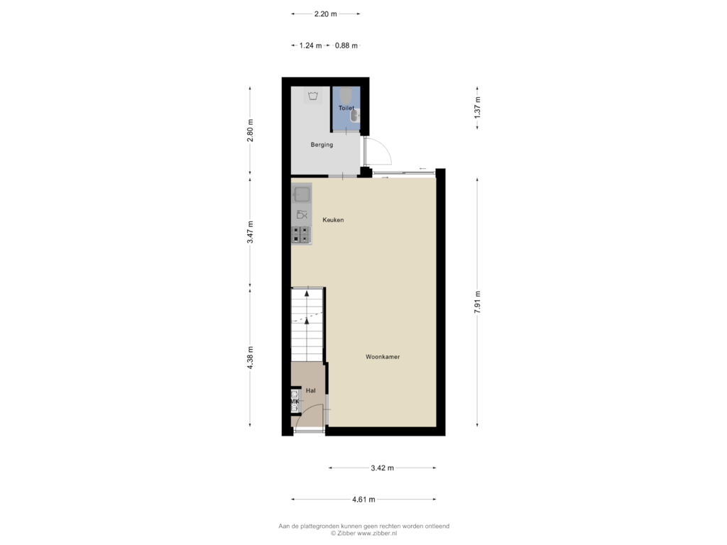 Bekijk plattegrond van Begane Grond van Antoniusstraat 30