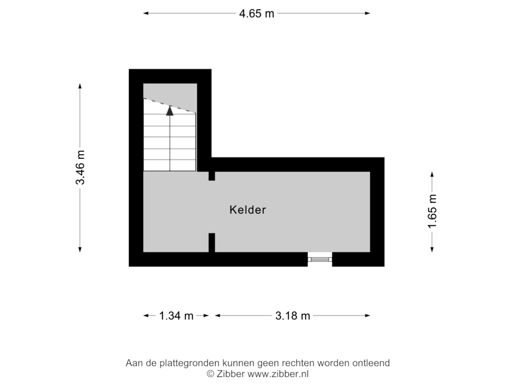 Bekijk plattegrond van Kelder van Antoniusstraat 30