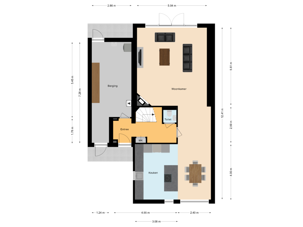 View floorplan of Begane grond of Pomona 9