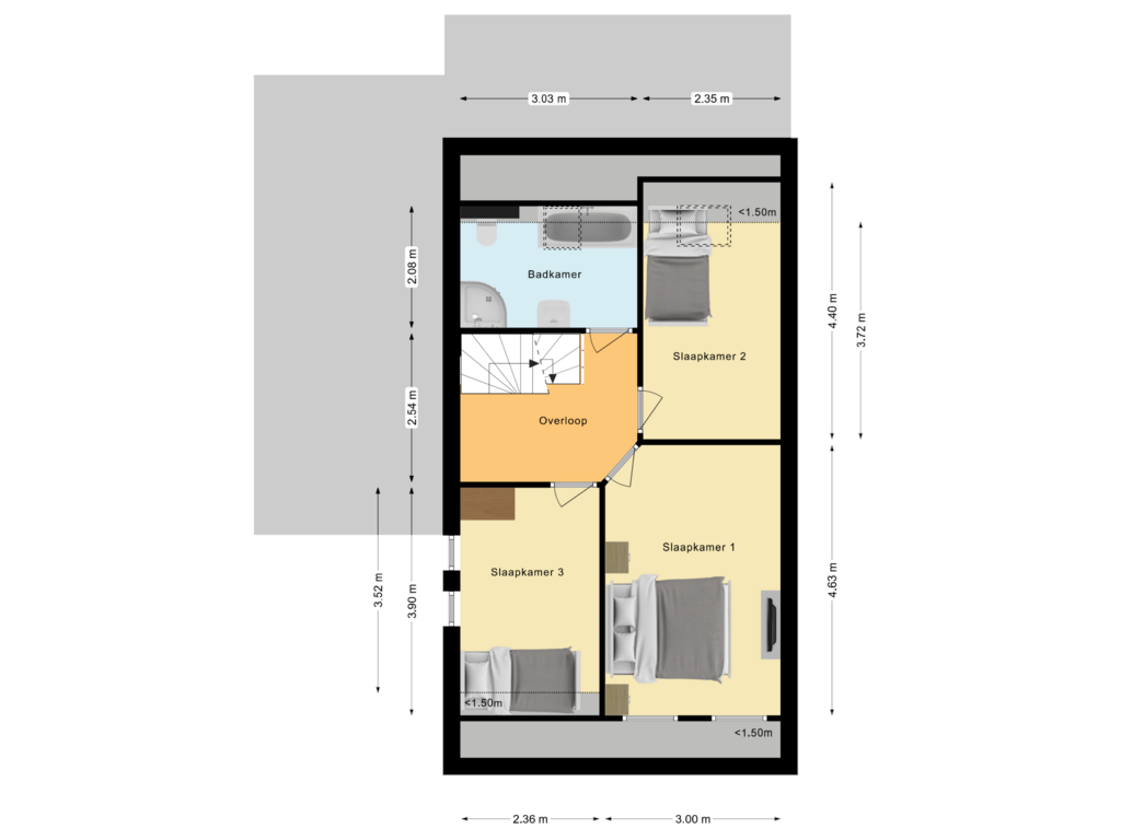 View floorplan of Eerste verdieping of Pomona 9