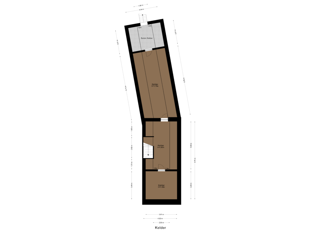 View floorplan of Kelder of Hoogbrugstraat 56