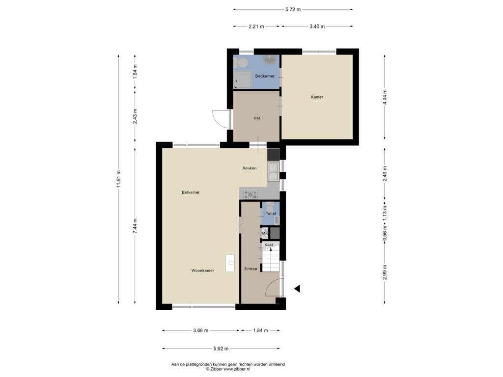 Bekijk plattegrond van Begane Grond van De Klieve 15