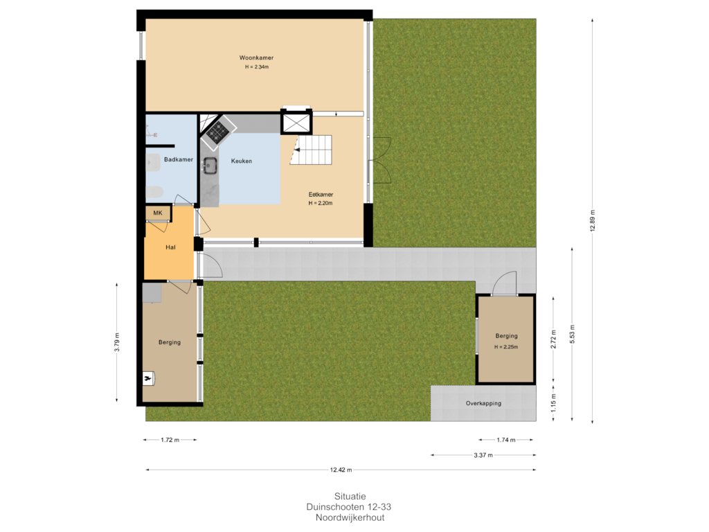 View floorplan of Situatie of Duinschooten 12-135