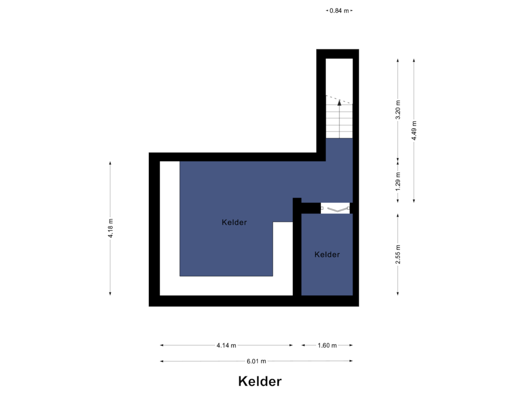 Bekijk plattegrond van Kelder van Godsweerdersingel 11