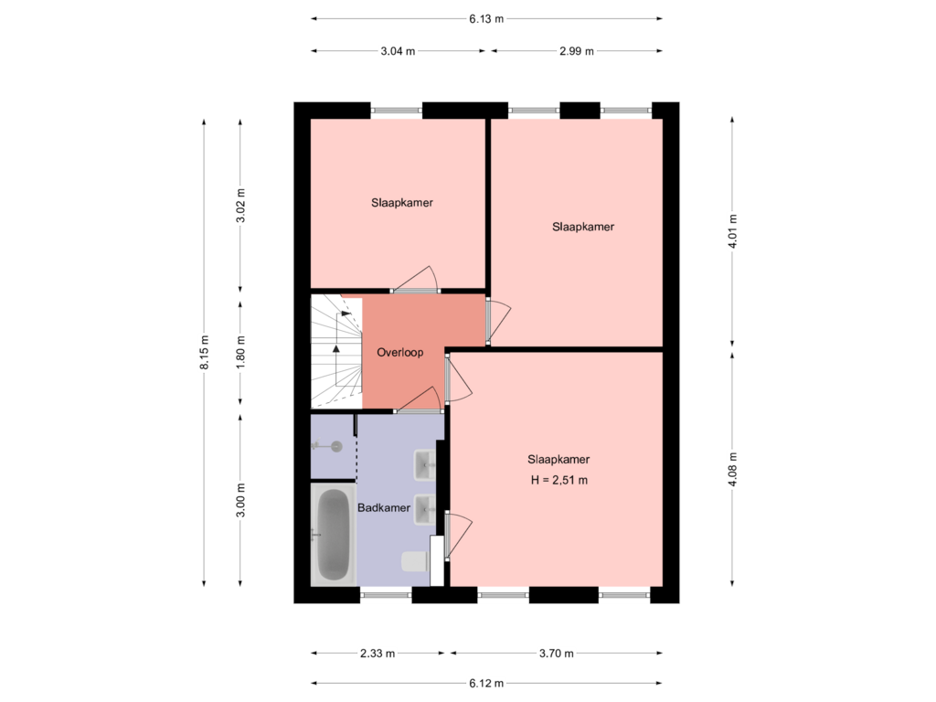 Bekijk plattegrond van 1e verdieping van Julianastraat 17