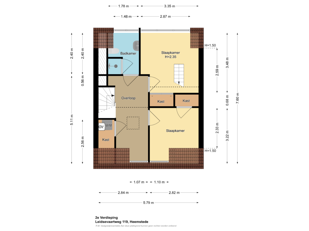 View floorplan of 2e Verdieping of Leidsevaartweg 119