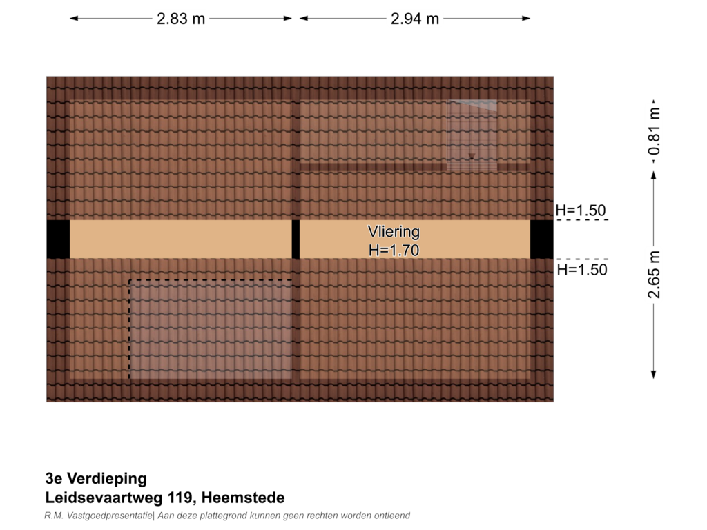 View floorplan of 3e Verdieping of Leidsevaartweg 119