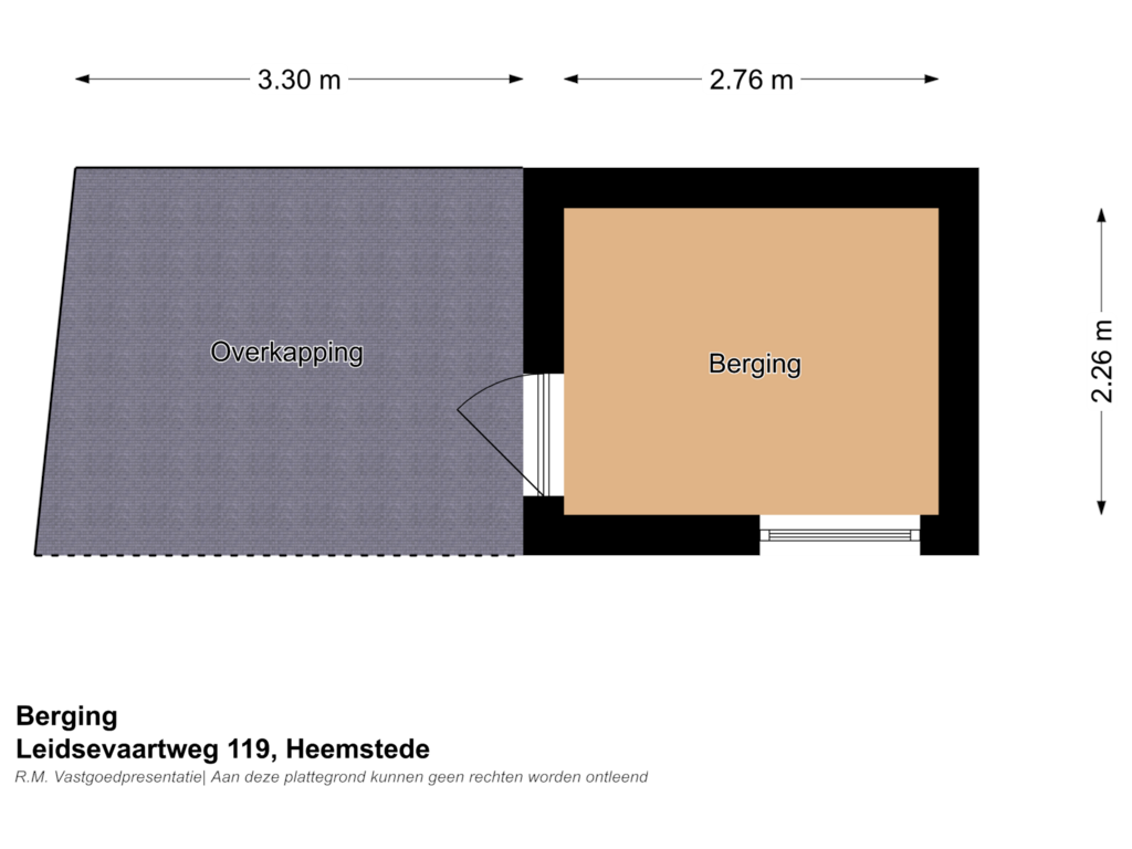 View floorplan of Berging of Leidsevaartweg 119