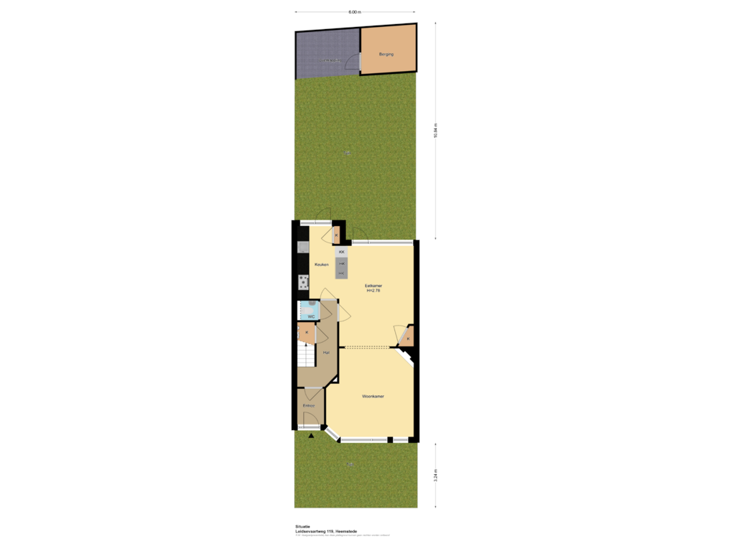 View floorplan of Situatie of Leidsevaartweg 119