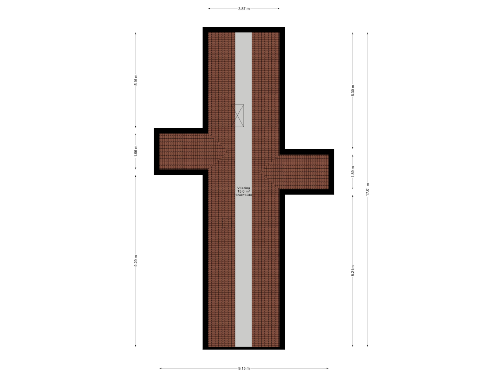 View floorplan of 2e verdieping of Waardeellaan 1