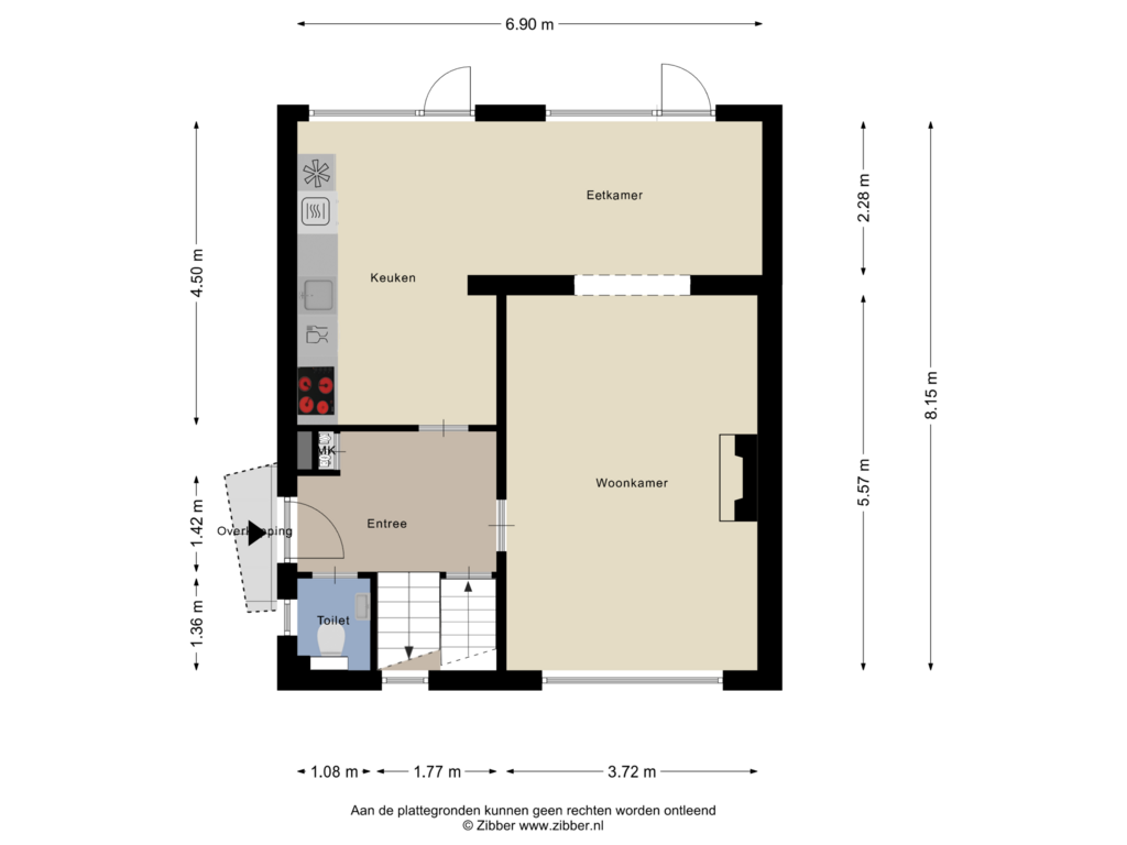 Bekijk plattegrond van Begane Grond van Heirstraat 43