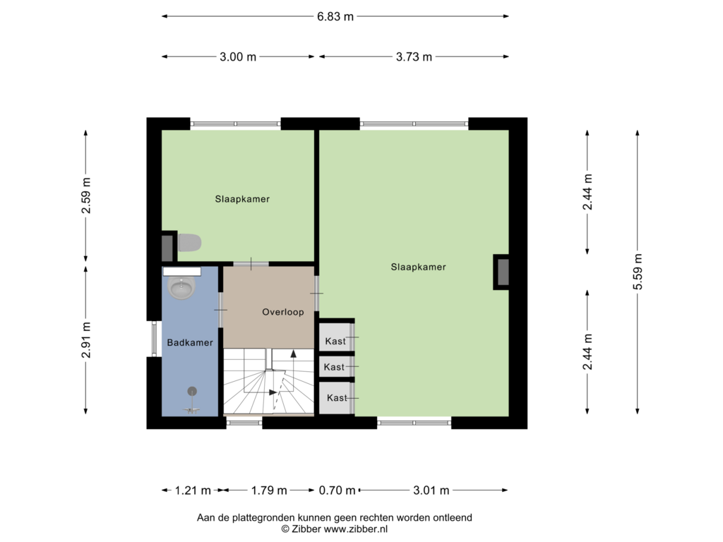 Bekijk plattegrond van Eerste Verdieping van Heirstraat 43