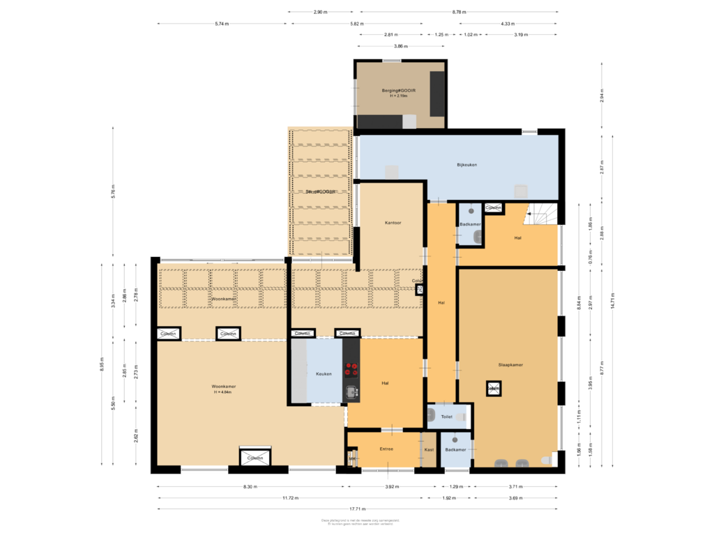 Bekijk plattegrond van Begane grond van Waterschapsweg 12