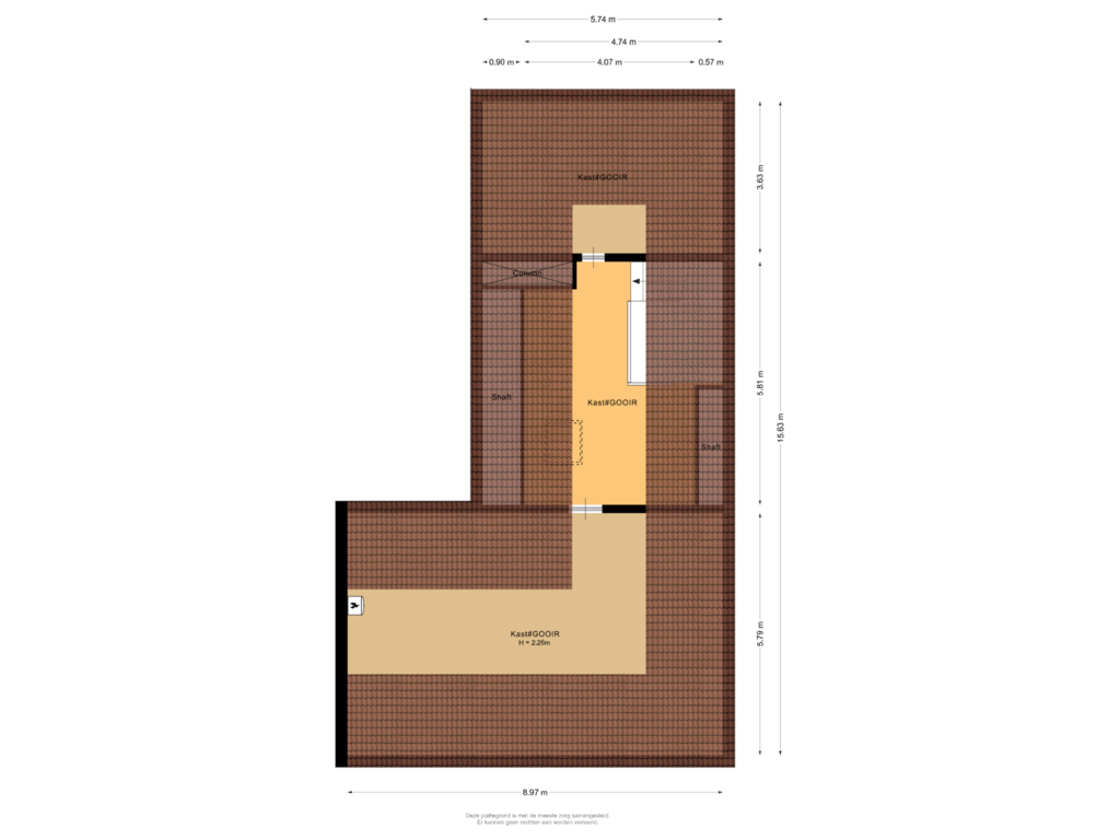 Bekijk plattegrond van Eerste verdieping van Waterschapsweg 12