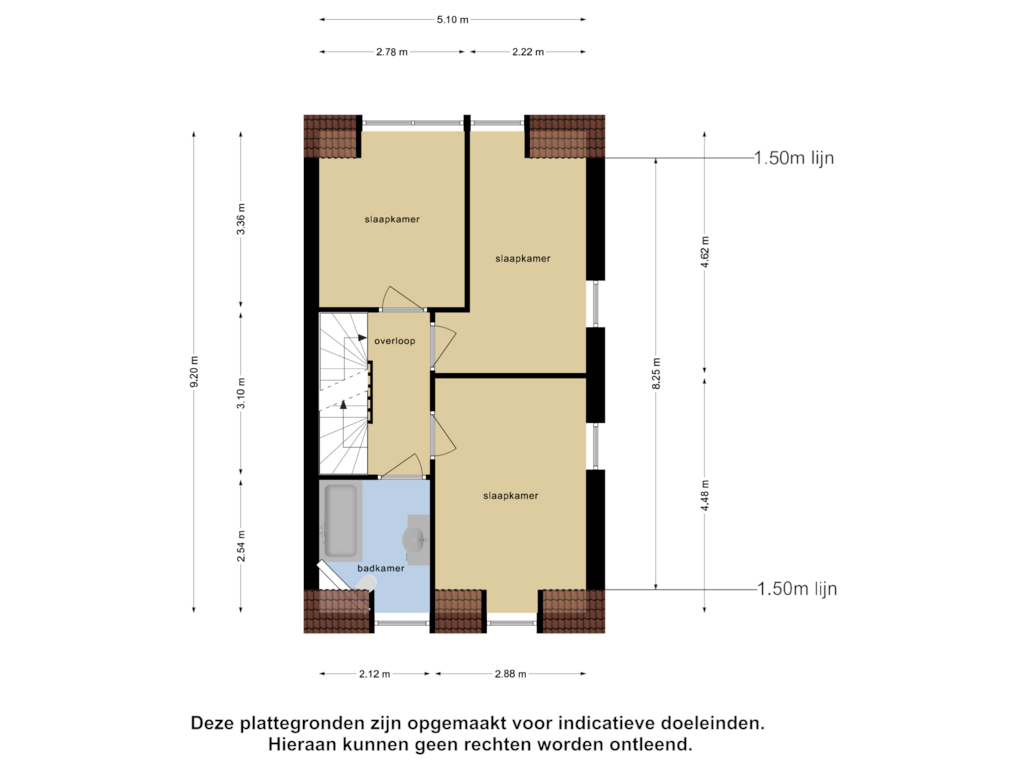 Bekijk plattegrond van Eerste Verdieping van Rozemarijn 17