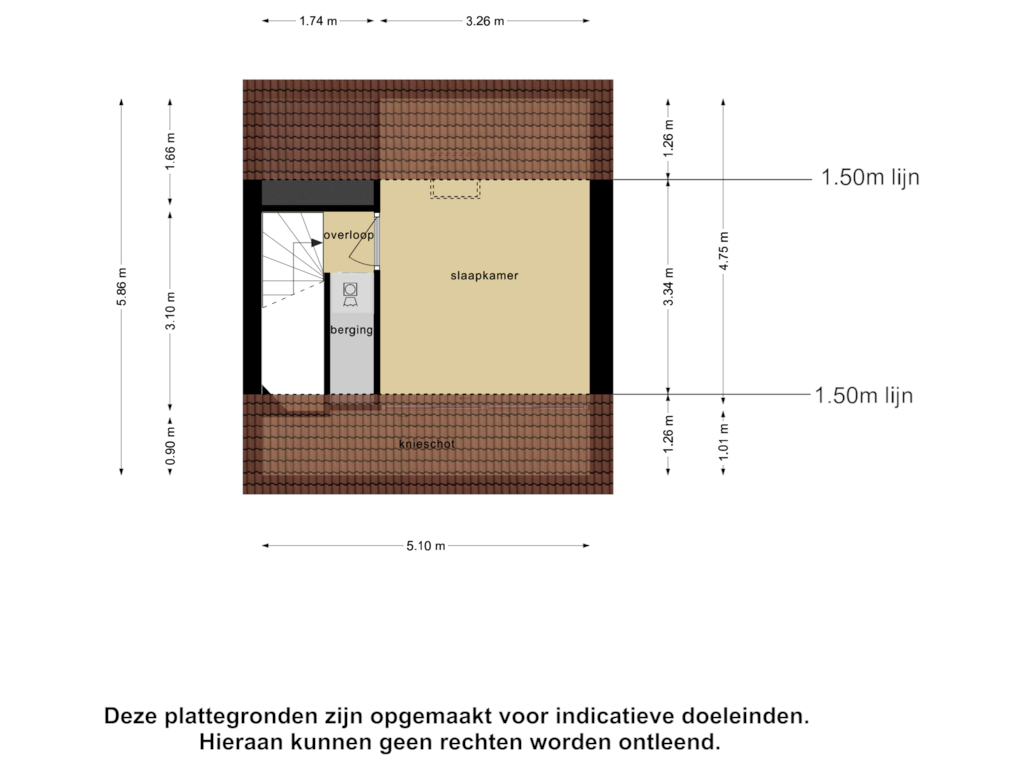 Bekijk plattegrond van Tweede Verdieping van Rozemarijn 17