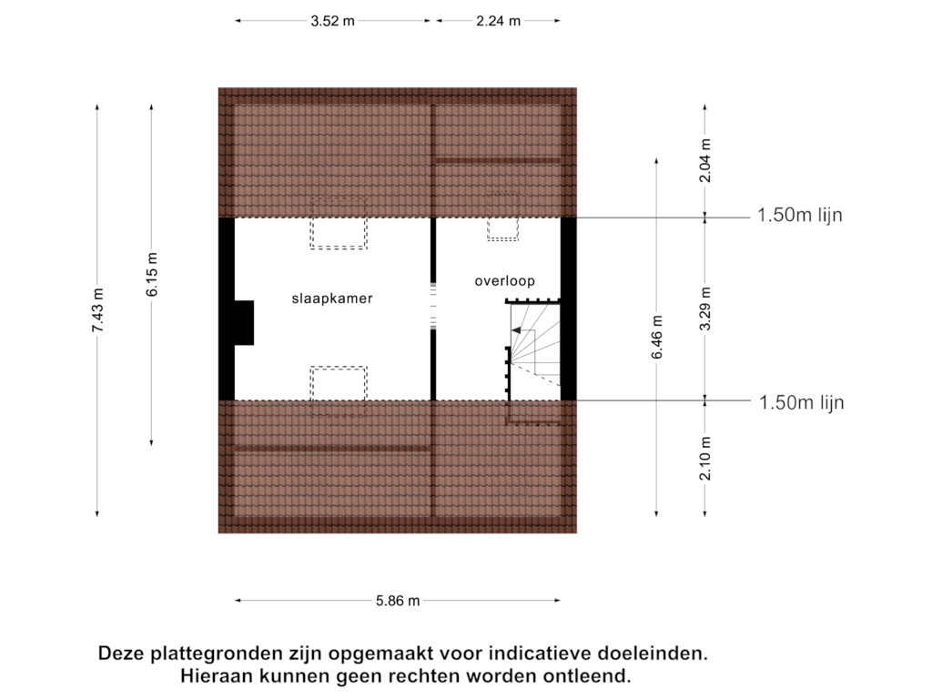 Bekijk plattegrond van 2e verdieping van Keplerstraat 54