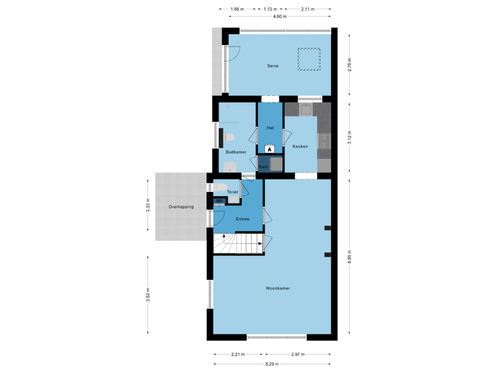 Bekijk plattegrond van Begane Grond van Plataanstraat 4