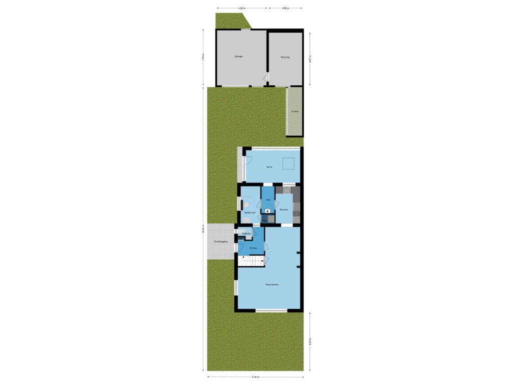 Bekijk plattegrond van Situatie van Plataanstraat 4