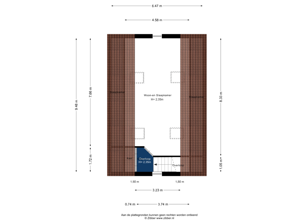 Bekijk plattegrond van Zolder van Herenweg 44