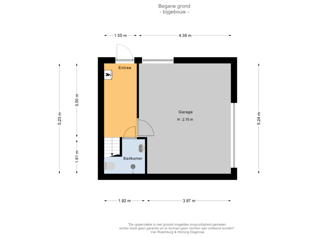 View floorplan of Bijgebouw of Kerkpad NZ 35