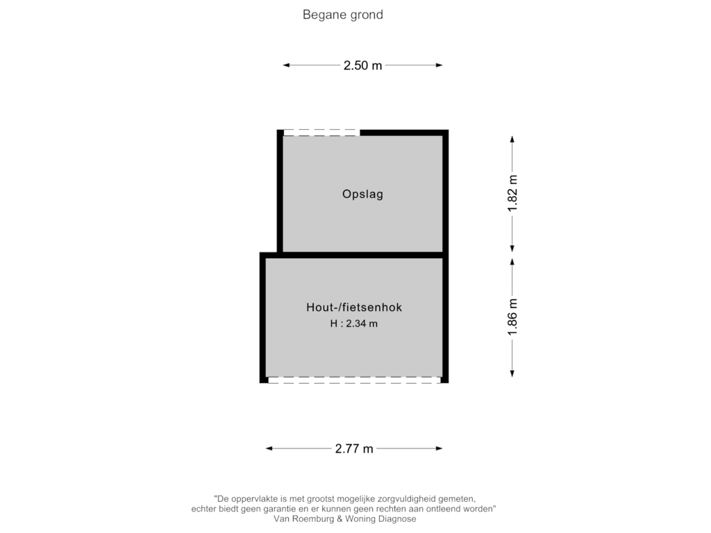 View floorplan of Opslag of Kerkpad NZ 35