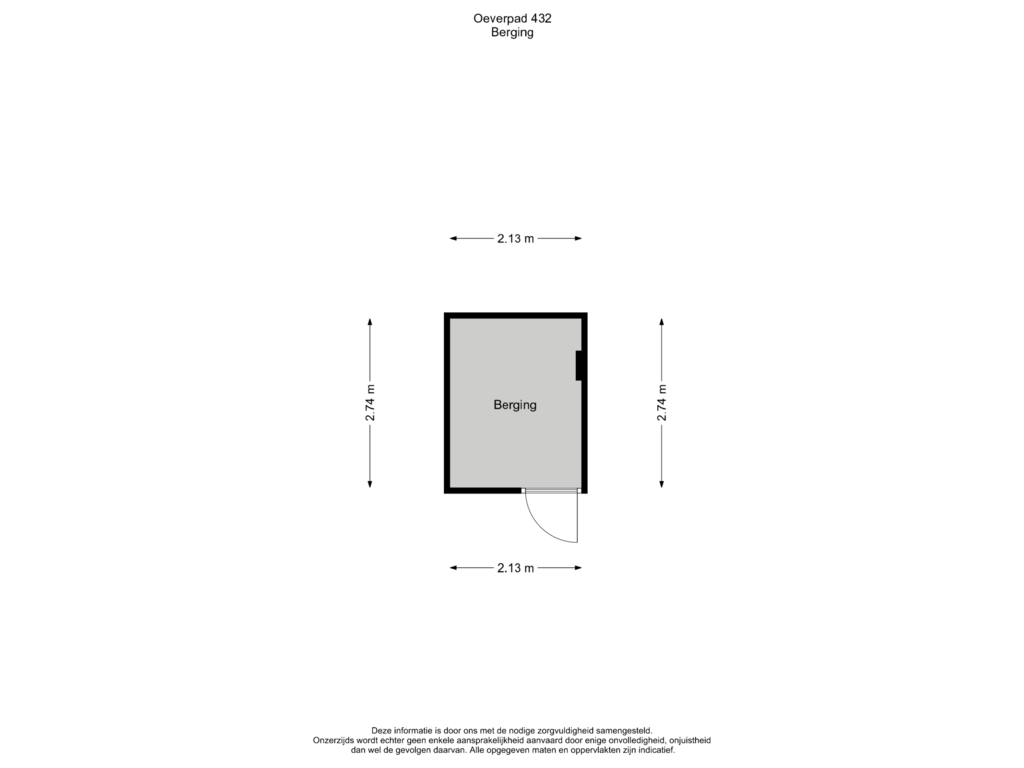 Bekijk plattegrond van Berging van Oeverpad 432