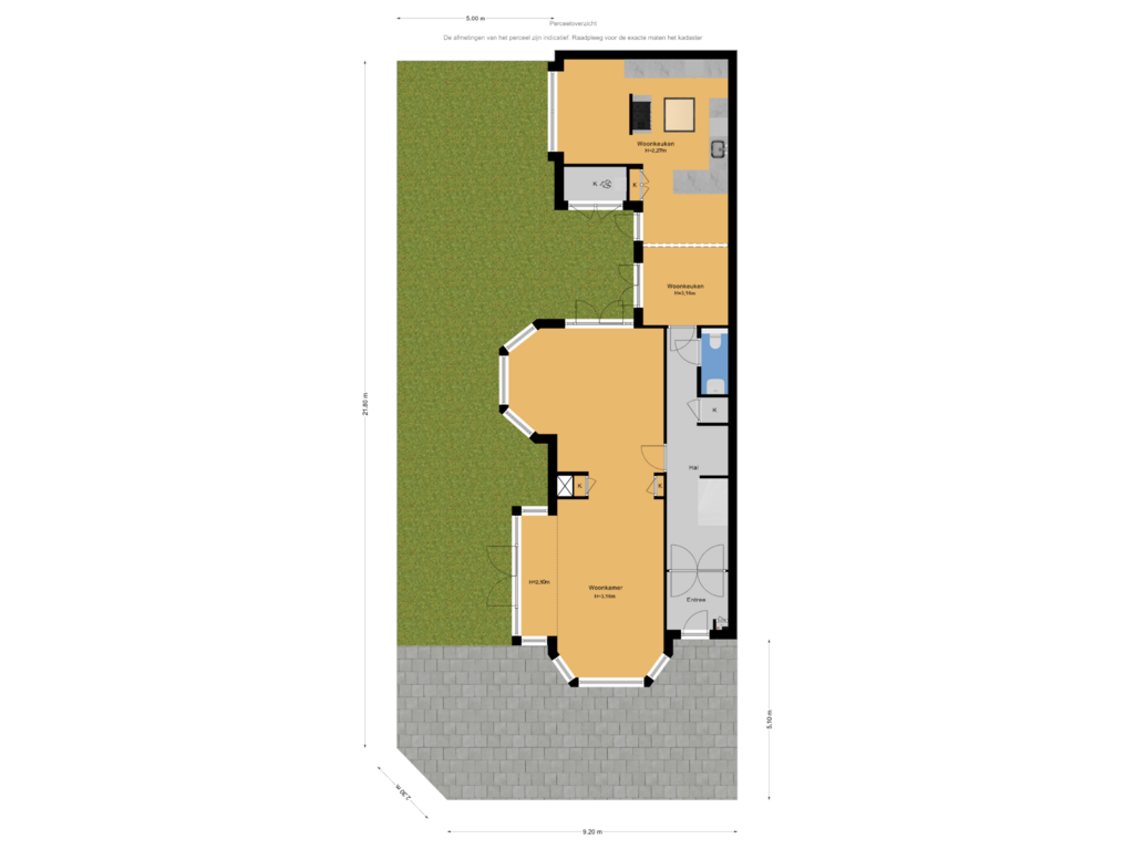 Bekijk plattegrond van Perceeloverzicht van Koninginnelaan 33