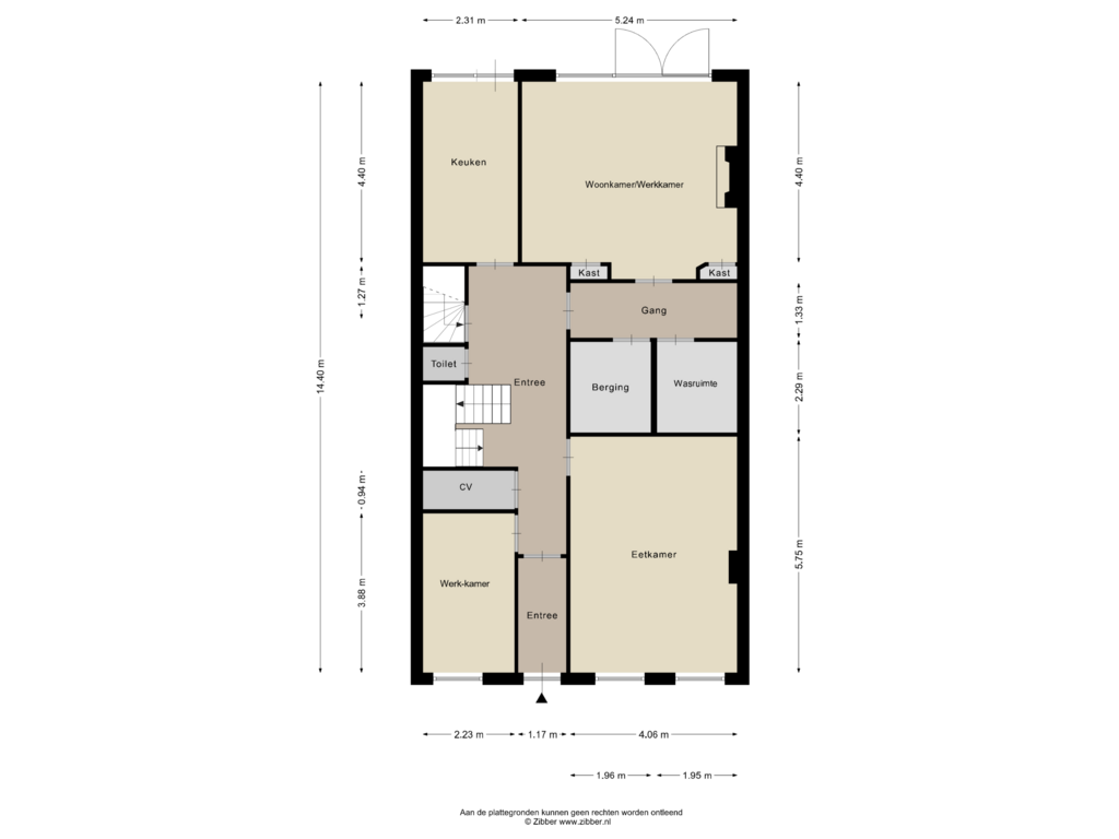 Bekijk plattegrond van Begane grond van Fluwelensingel 76