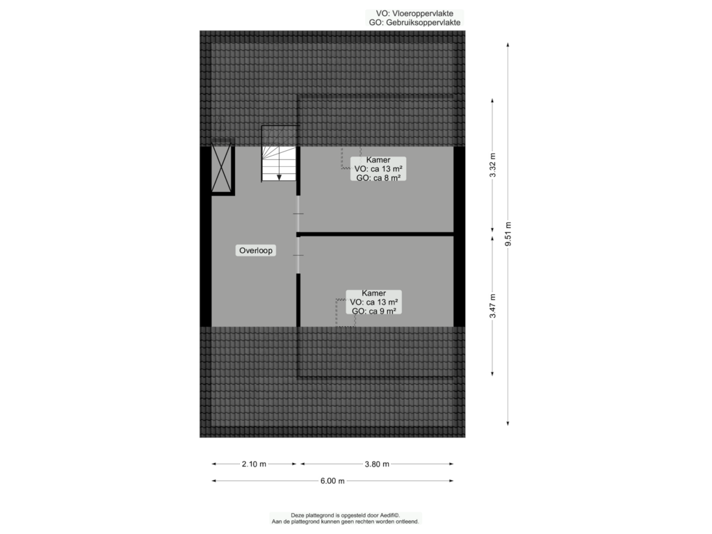 View floorplan of Vierde verdieping of Rijksweg 87-B