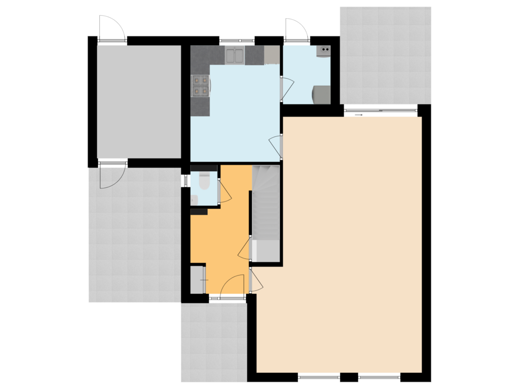 View floorplan of Begane grond of Lankveld 23