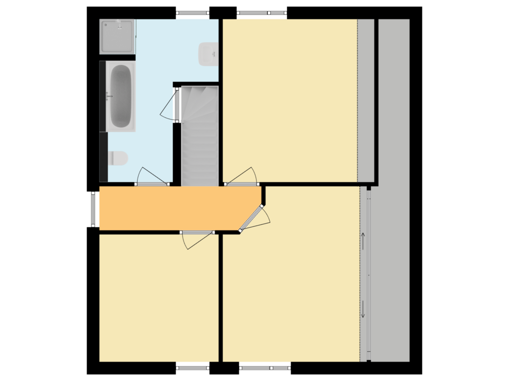 View floorplan of Eerste verdieping of Lankveld 23