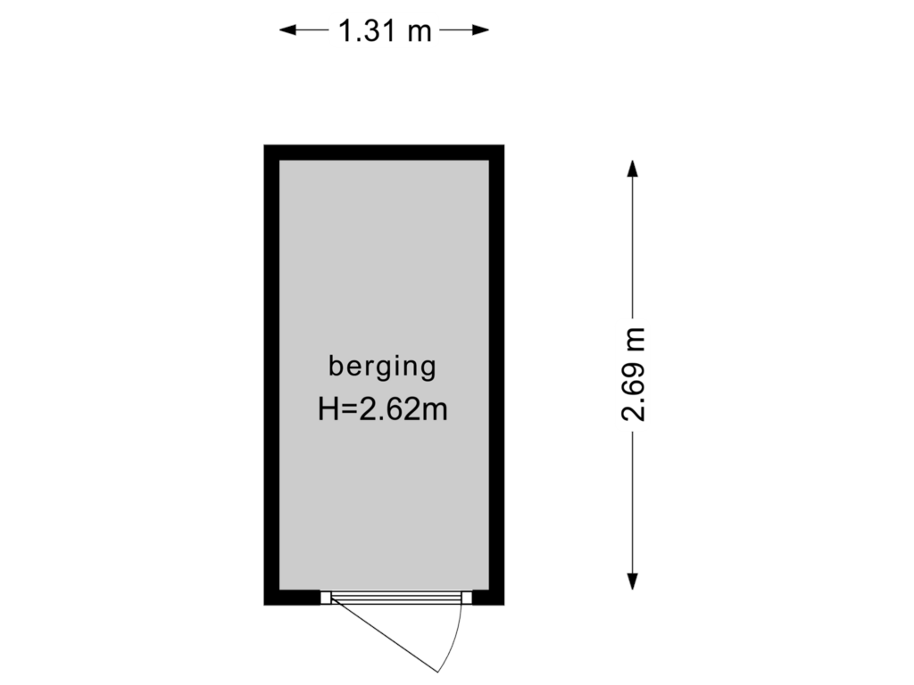 View floorplan of Berging of Rookmelderstraat 32